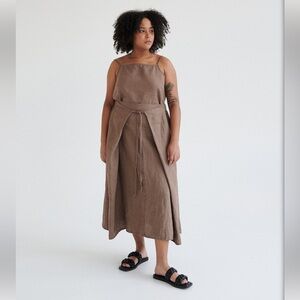 Linenfox Fern skirt forest green linen small/medium